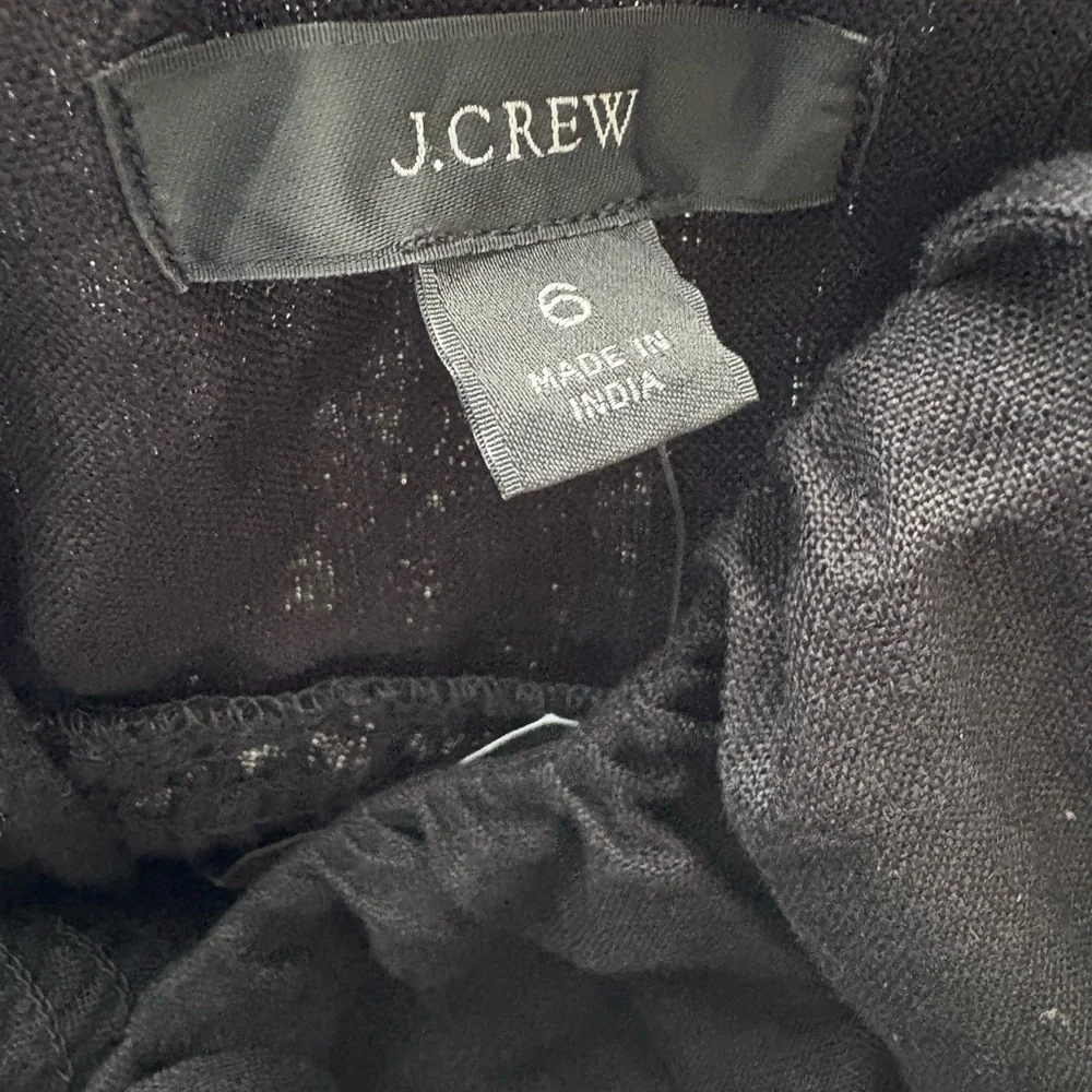 NWT J. Crew Black Linen Dress - Picture 5 of 12